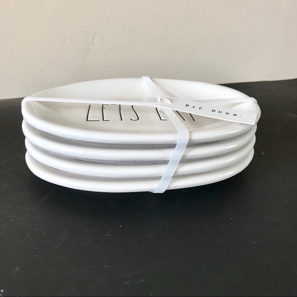 🍁 SOLD 🍁 NWT RAE DUNN LET’S EAT OVAL PLATE SET - Picture 2 of 4